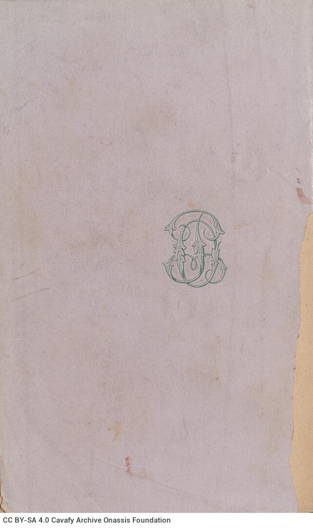 19 x 12 cm; 8 s.p. + 226 p. + 4 s.p., l. 1 bookplate CPC on recto, l. 2 half-title page with details of a theatrical play 